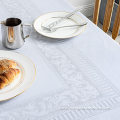 Jacquard tablecloth in restaurant